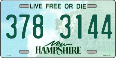 NH license plate 3783144