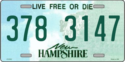 NH license plate 3783147