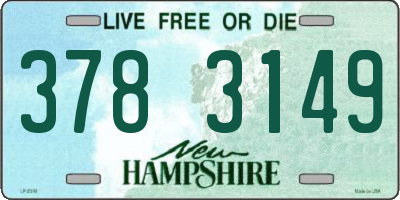 NH license plate 3783149