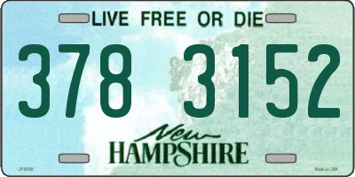 NH license plate 3783152
