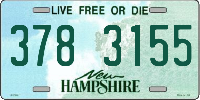 NH license plate 3783155