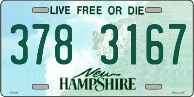 NH license plate 3783167