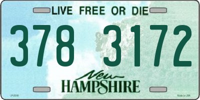 NH license plate 3783172