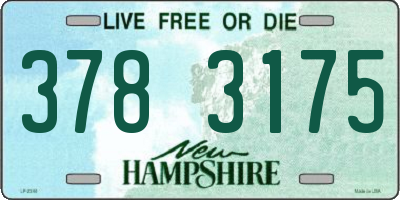 NH license plate 3783175
