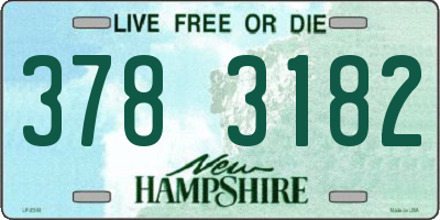 NH license plate 3783182