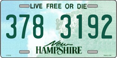 NH license plate 3783192