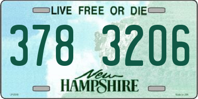NH license plate 3783206