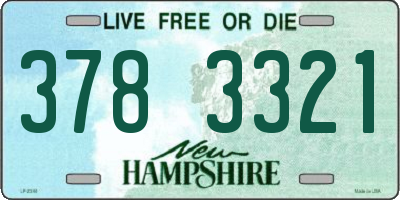 NH license plate 3783321
