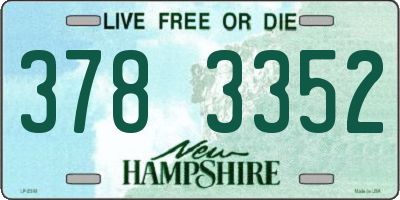 NH license plate 3783352