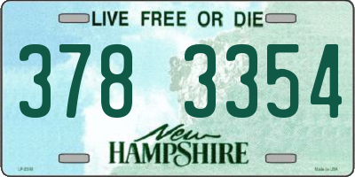 NH license plate 3783354
