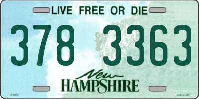 NH license plate 3783363