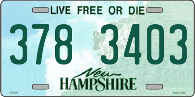 NH license plate 3783403