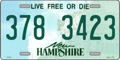 NH license plate 3783423