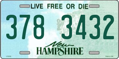 NH license plate 3783432