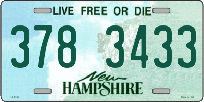 NH license plate 3783433