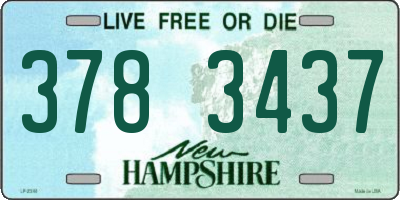 NH license plate 3783437