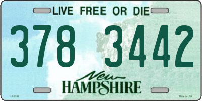 NH license plate 3783442