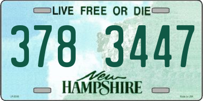 NH license plate 3783447