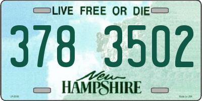 NH license plate 3783502