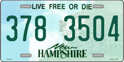 NH license plate 3783504