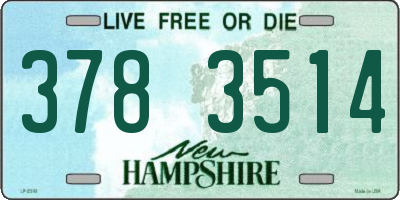 NH license plate 3783514