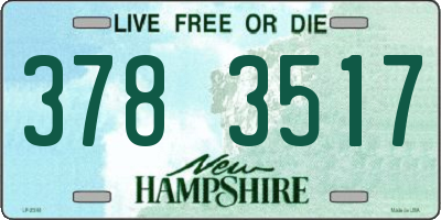 NH license plate 3783517
