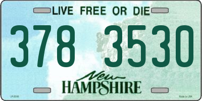 NH license plate 3783530