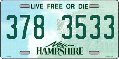NH license plate 3783533