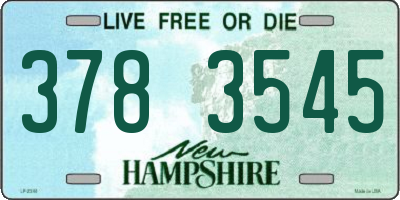NH license plate 3783545