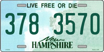 NH license plate 3783570