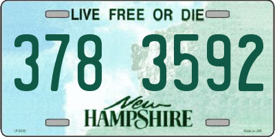 NH license plate 3783592