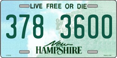 NH license plate 3783600