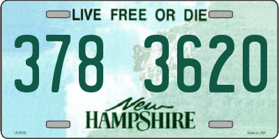 NH license plate 3783620