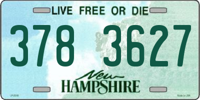 NH license plate 3783627