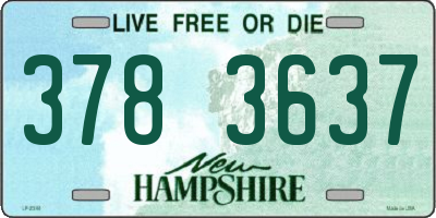 NH license plate 3783637