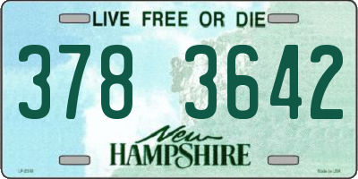 NH license plate 3783642