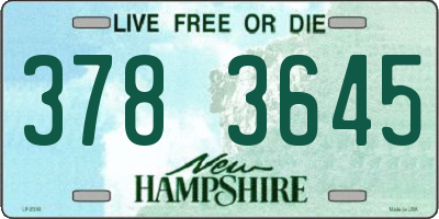 NH license plate 3783645