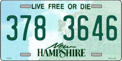NH license plate 3783646