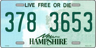 NH license plate 3783653