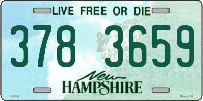 NH license plate 3783659