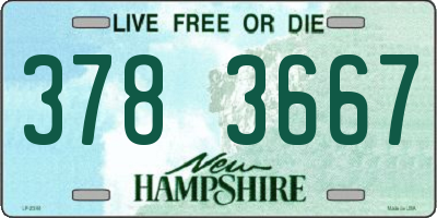 NH license plate 3783667