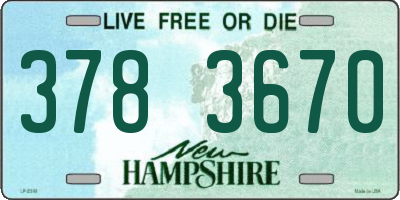 NH license plate 3783670