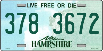NH license plate 3783672