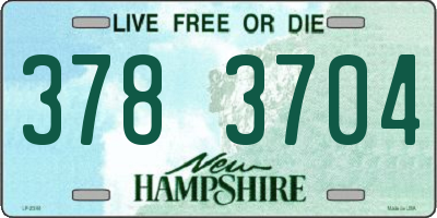 NH license plate 3783704