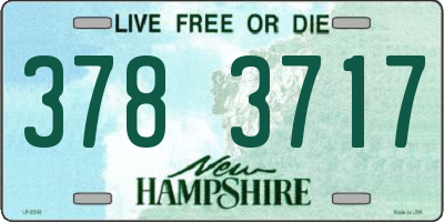 NH license plate 3783717