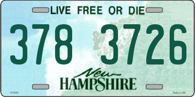 NH license plate 3783726