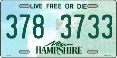 NH license plate 3783733