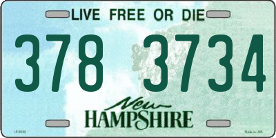 NH license plate 3783734