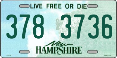 NH license plate 3783736
