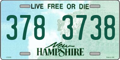 NH license plate 3783738